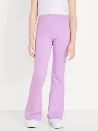 High-Waisted PowerChill Crossover Flared Leggings for Girls | Old Navy (US)