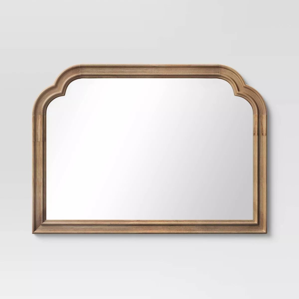 36" x 26" French Country Mantle Wood Mirror Natural - Threshold™ | Target