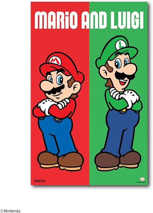 Pyramid America Super Mario Poster - Mario & Luigi Poster - 11 x 17 inch Video Game Room Decor fo... | Amazon (US)