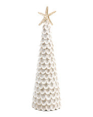 13in Resin Seashells Tree With Star Top Decor | Marshalls
