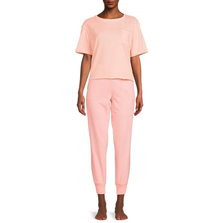 Peace, Love & Dreams Women's Bright Tie Dye Sleep PJ Set | Walmart (US)