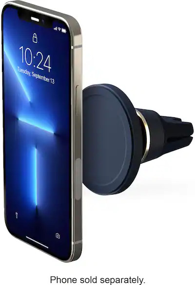 iOttie - Velox MagSafe Compatible Air Vent Car Mount with Magnetic Ring Adapter - Midnight Blue | Best Buy U.S.