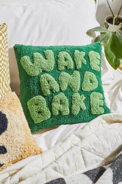 Wake And Bake Throw Pillow | Urban Outfitters (US and RoW)