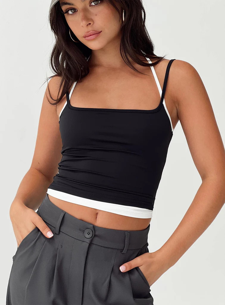 Premier Layered Tank Top Black | Princess Polly US