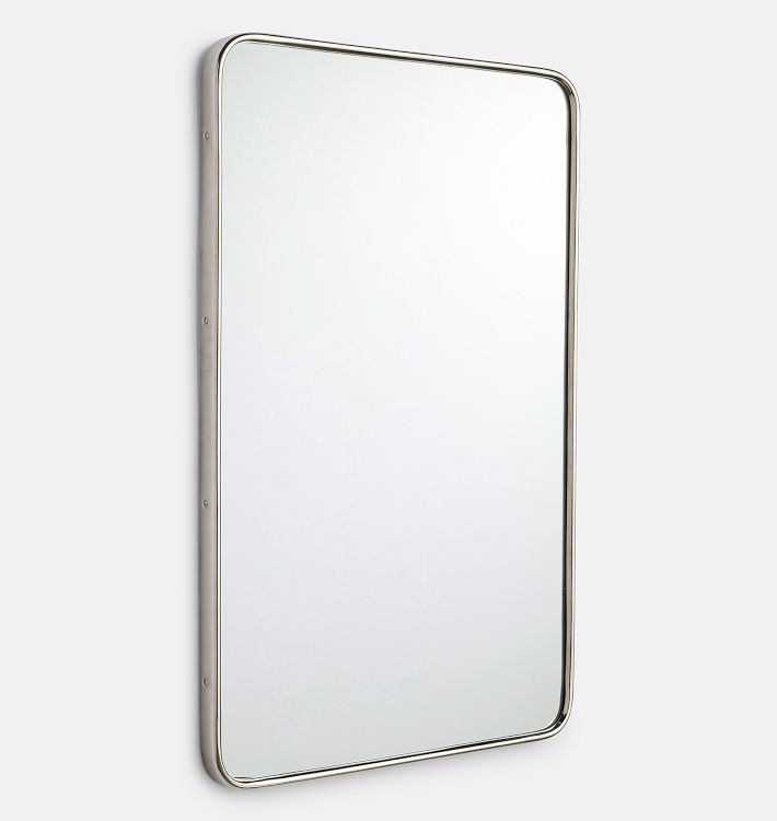 Rounded Rectangle Metal Framed Mirror | Rejuvenation