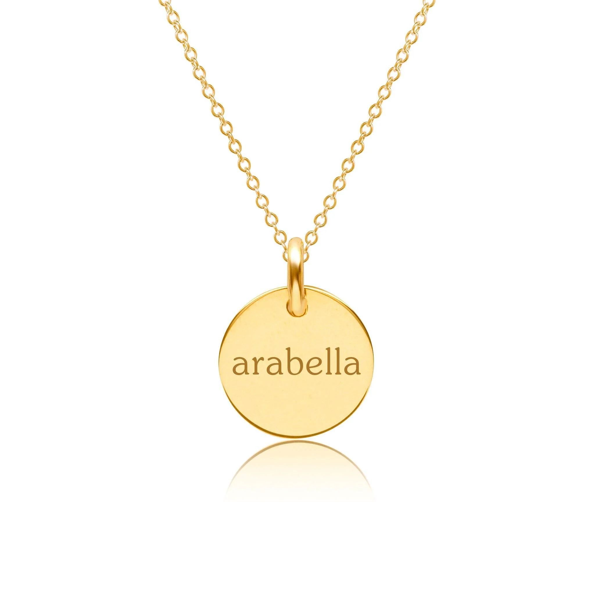 Gold Circle Necklace | Tiny Tags