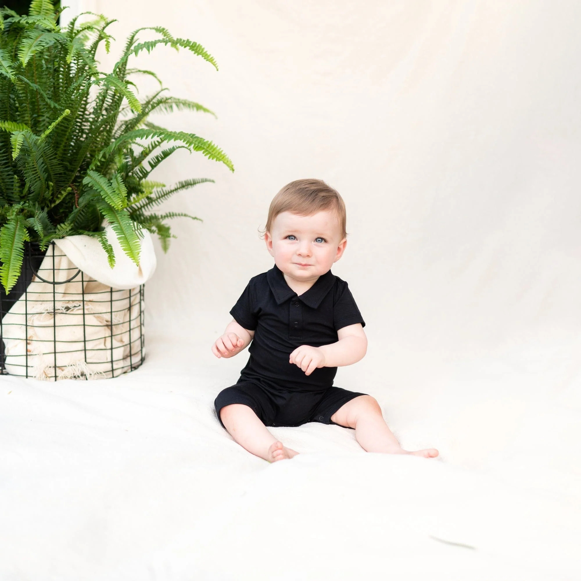 Polo Shortall in Midnight | Kyte BABY