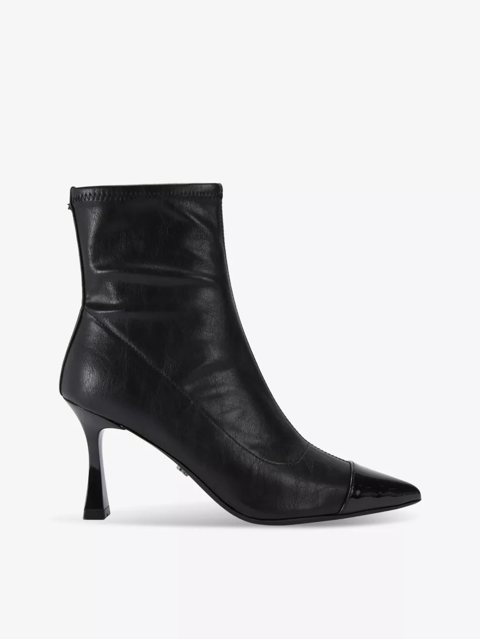 Midnight faux-leather ankle boots | Selfridges