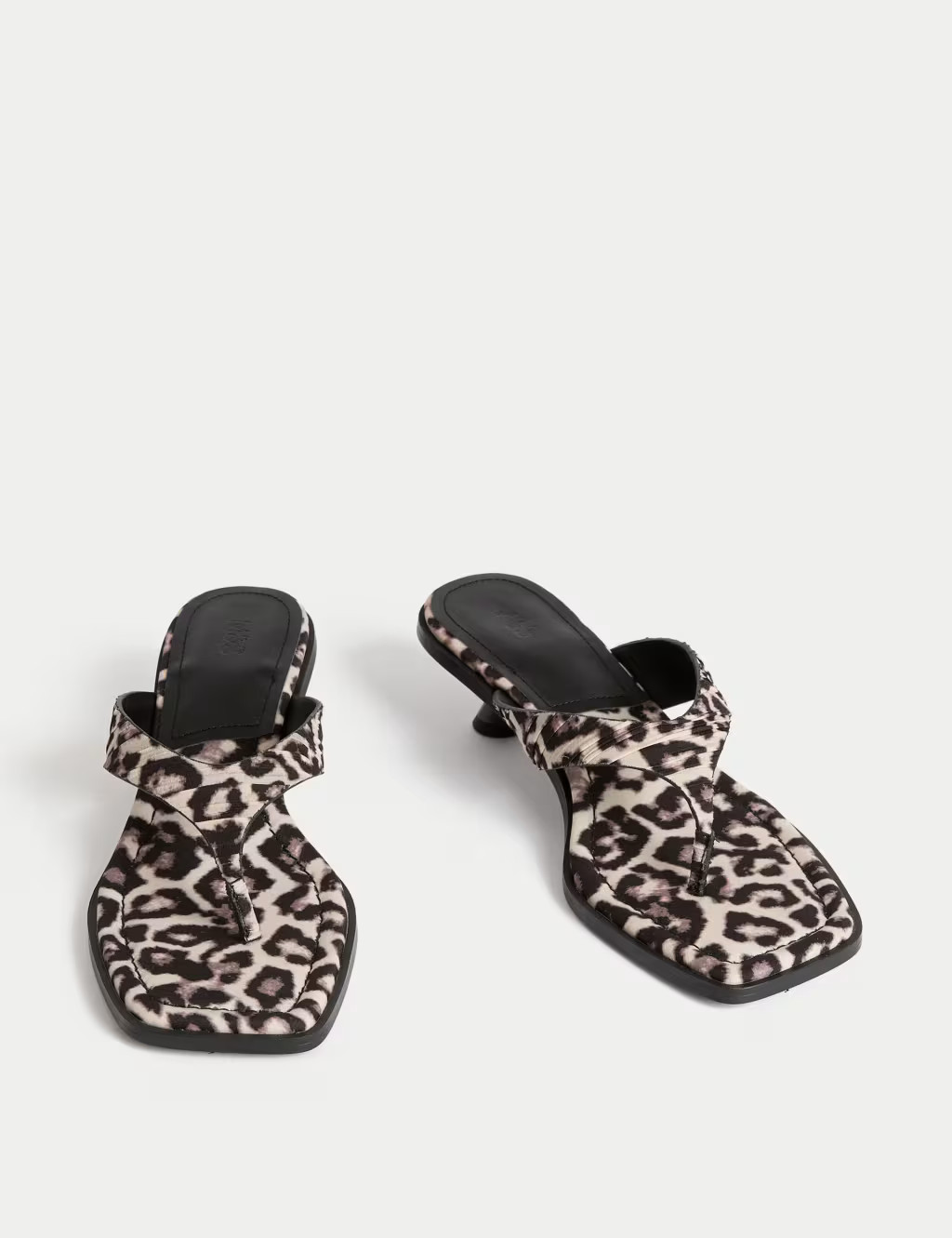 Leopard Print Kitten Heel Sandals | Marks & Spencer (UK)
