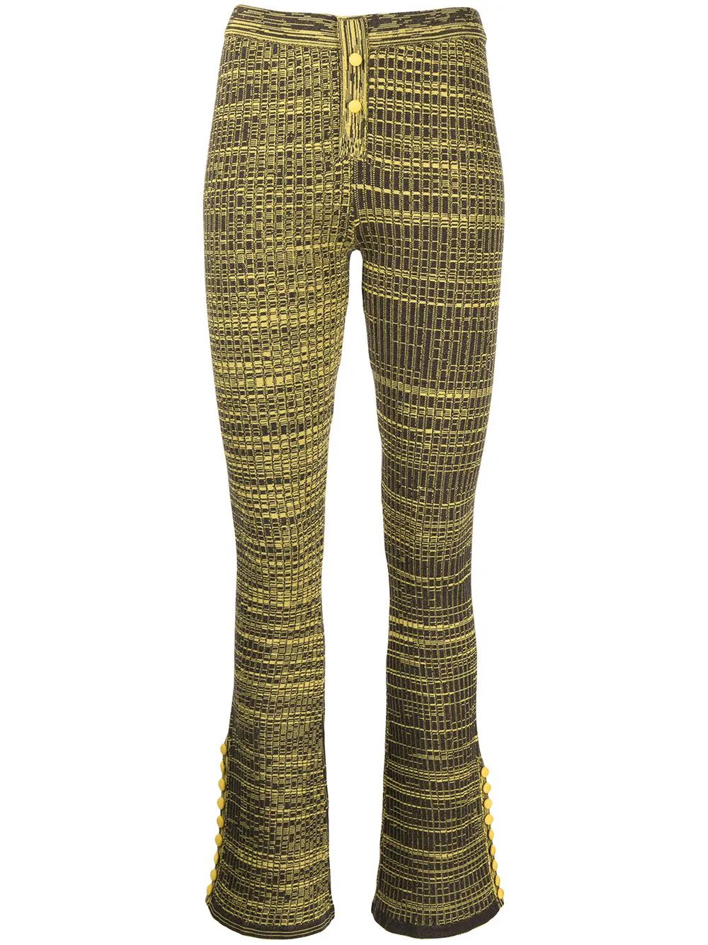 marl-knit flared trousers | Farfetch Global