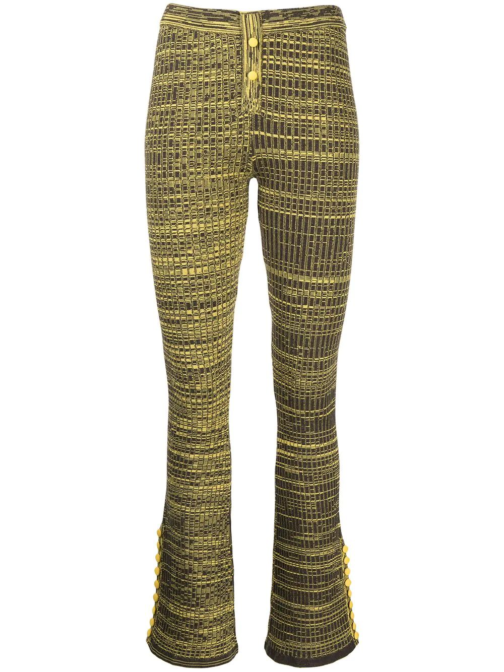 marl-knit flared trousers | Farfetch Global