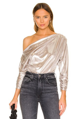 ASTR the Label Lorella Bodysuit in Silver from Revolve.com | Revolve Clothing (Global)