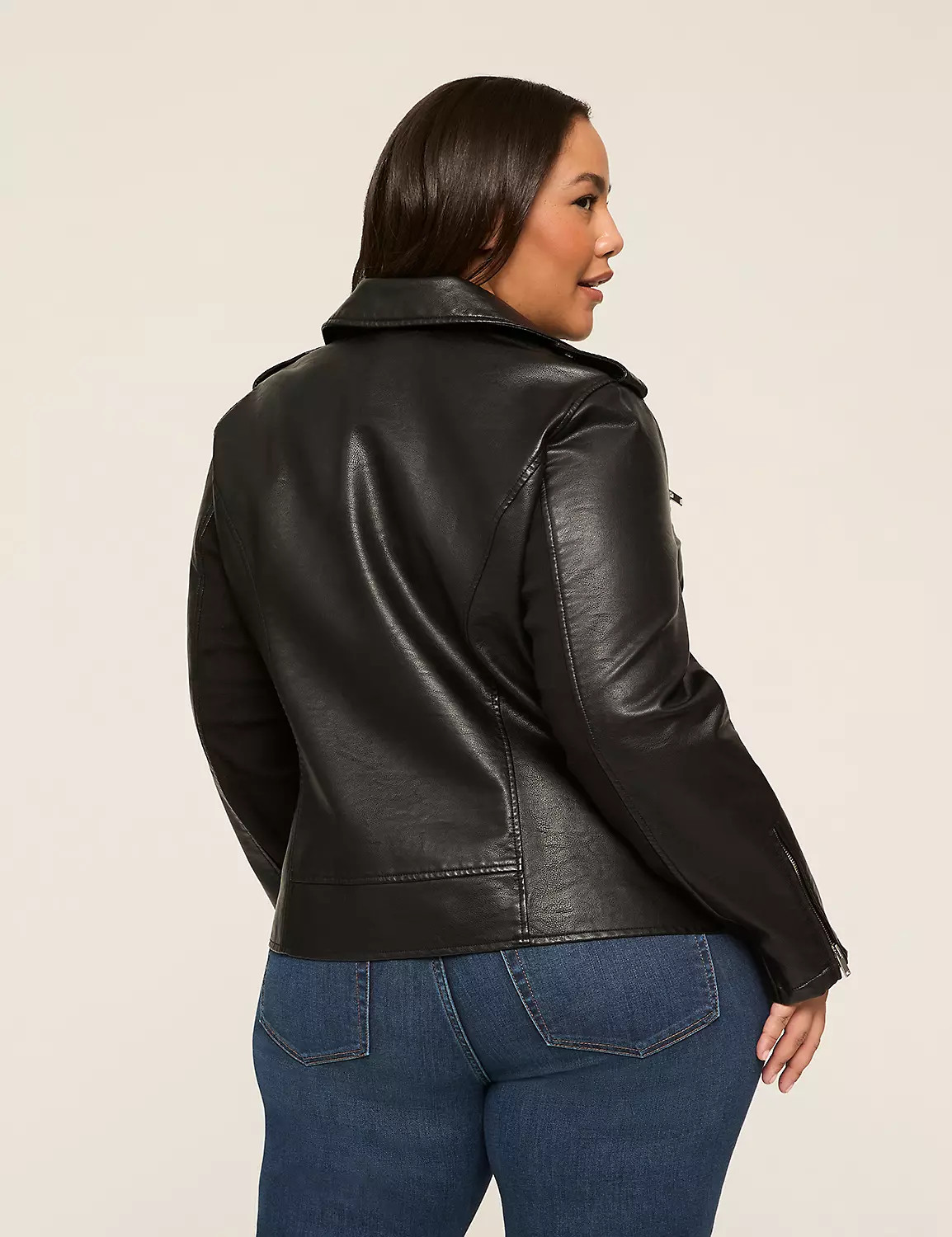 Faux-Leather Moto Jacket | LaneBryant | Lane Bryant (US)