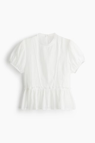 Peplumbluse mit Spitzeneinsätzen | H&M (DE, AT, CH, NL, FI)