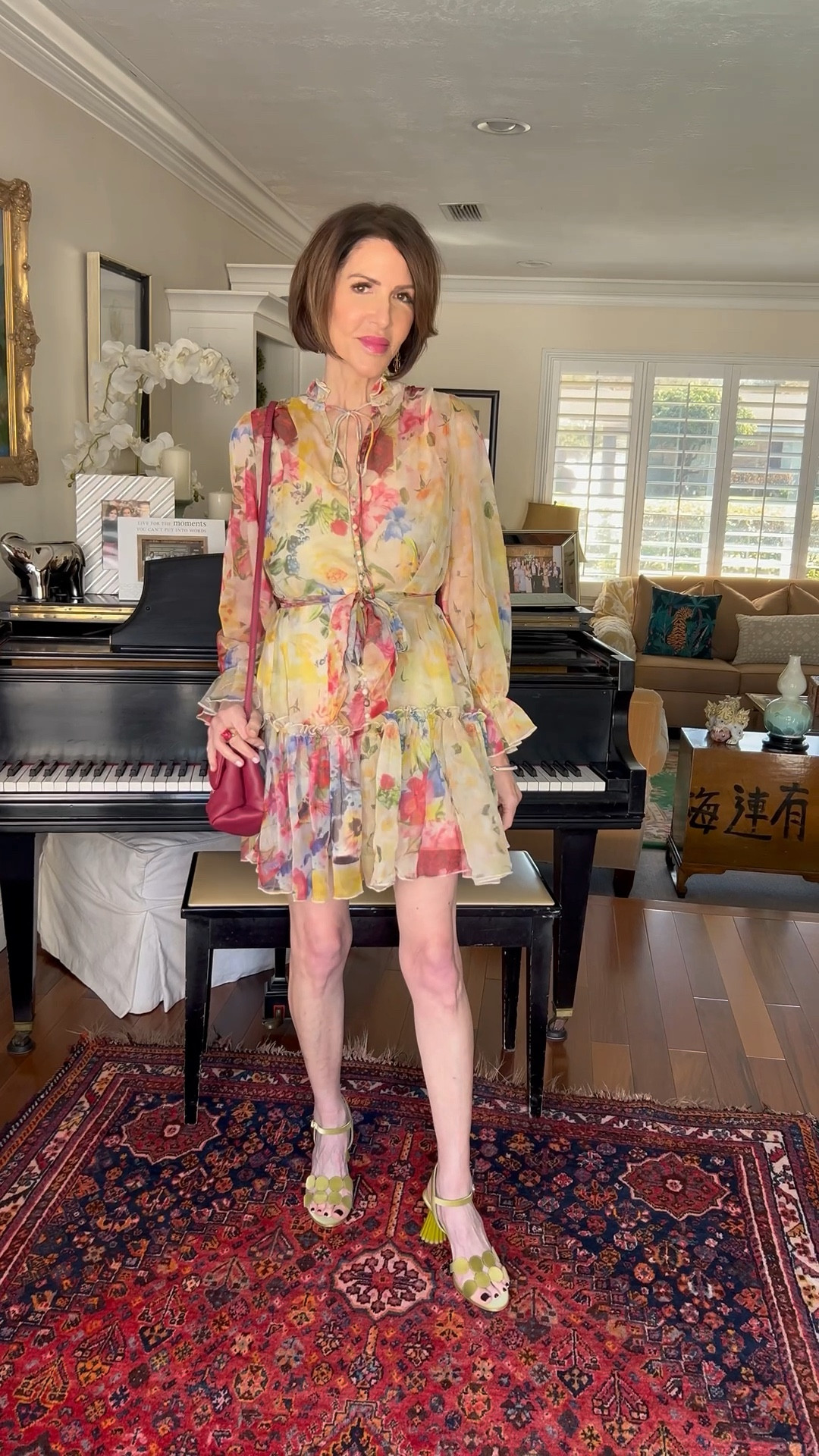 floral dress, green heels, over 50 outfits, spring outfit 

#LTKSeasonal #LTKgrwm #LTKootd