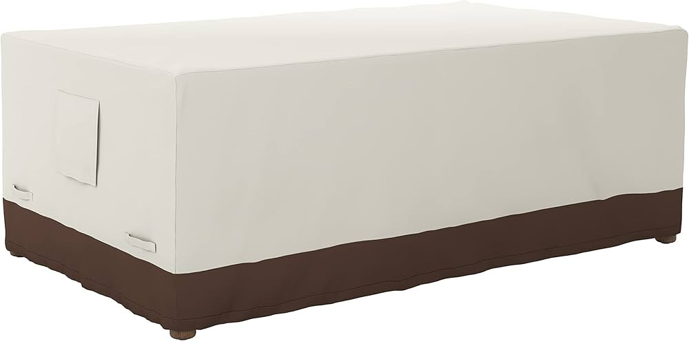 Amazon Basics Outdoor Patio Dining Table Cover, Beige/Tan, 75"x45" | Amazon (US)