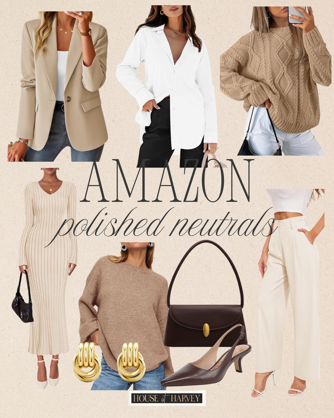 Amazon—polished neutrals! I found the best pieces all from and under $100 for a chic neutral look! All of these pieces look so much more expensive than they are. You can use them with so many more pieces in your closet for so many outfits! All linked ⬆️

#ltkcreator #ltkfinds #ltkwatchnow #ltkstyletip #amazon #amazonfinds #polishedneutrals #neutralfashion #oldmoneylooks #oldmoneyoutfit 

#LTKSeasonal #LTKootd #LTKOver40