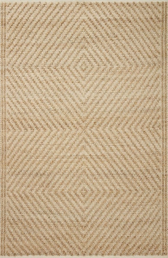 Loloi Angela Rose x Loloi Colton Collection CON-04 Natural/Ivory 7'-6" x 9'-6" Area Rug | Amazon (US)