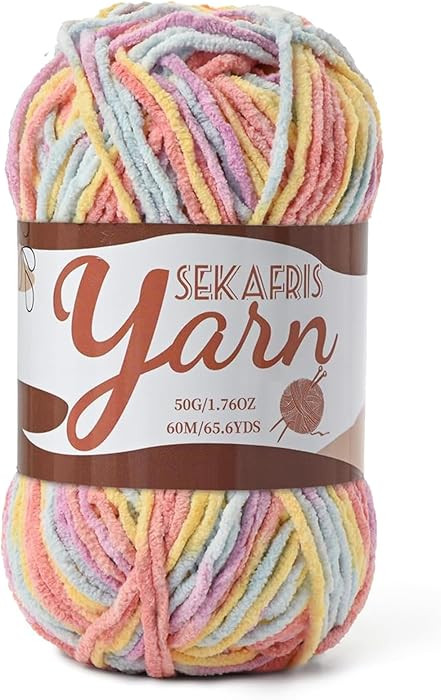 Fluffy Velvet Yarn for Crocheting，Baby Blanket Yarn for Crocheting Soft，50g(65.6yds) Amigurum... | Amazon (US)
