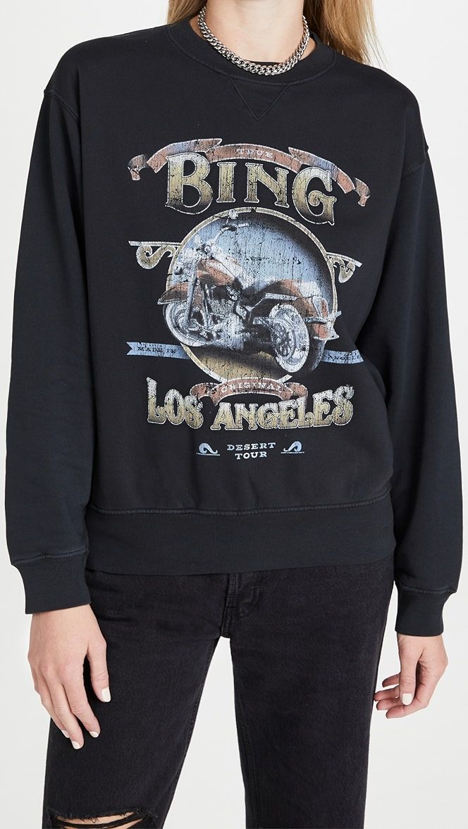ANINE BING Ramona Biker Sweatshirt | SHOPBOP | Shopbop