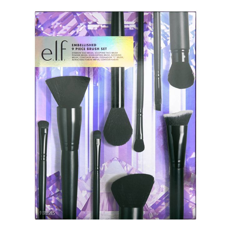 e.l.f. Embellished Holiday Brush Set - 9pc | Target