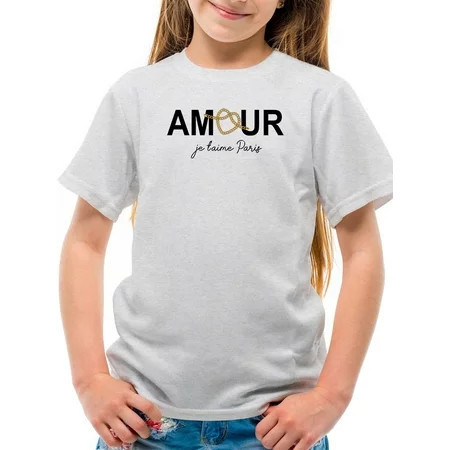Amour Je taime Paris T-Shirt Juniors -Image by Shutterstock x-Small | Walmart (US)