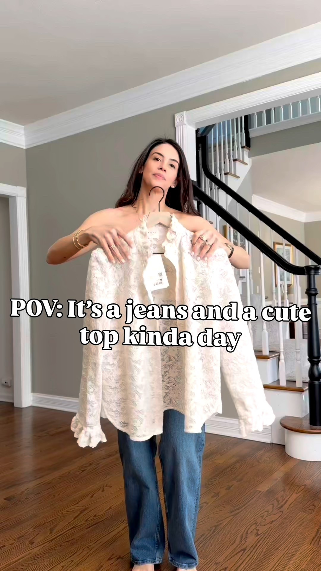 It’s a jeans and cute top kinda day!
winter to spring look
Size 4 on shirt
Jeans are TTS 
@SEZANE @abercrombie 

#LTKootd #LTKSeasonal