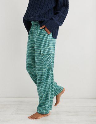 Aerie Flannel Cargo Skater Pajama Pant | Aerie