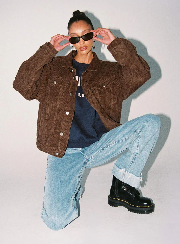 Western Cord Jacket Brown | Princess Polly US