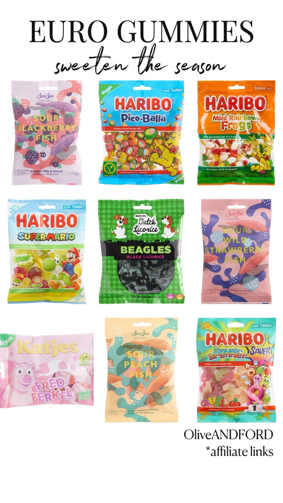 Candy isn’t just for kids—it’s for sophisticated adults who know the joy of snacking. 

Euro gummies: the grown-up treat with international flair. 

#EuroGummies #HolidayTreats #CandyLovers #SweetSeason #GourmetCandy #HostessGifts #OliveAndFordFavorites #InternationalSnacks #GiftableGoodies

#LTKHome #LTKHoliday #LTKSeasonal