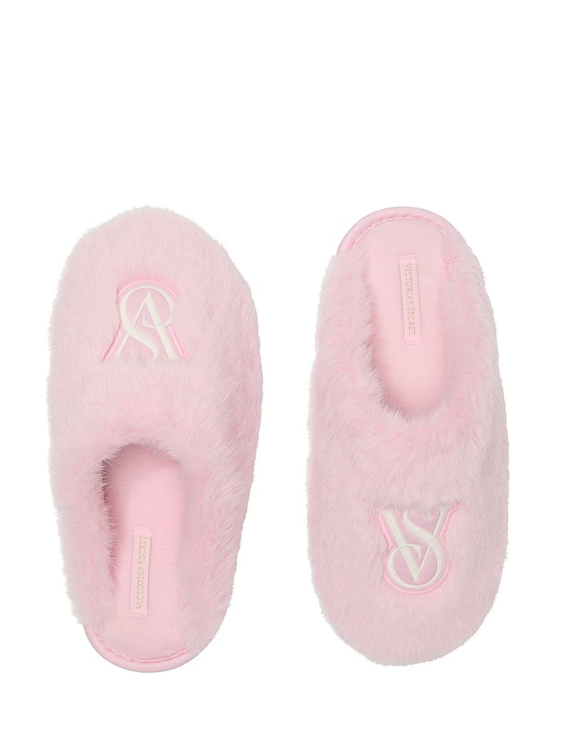 Pretty Blossom Pink Closed Toe Faux Fur Slippers | Victoria's Secret UK