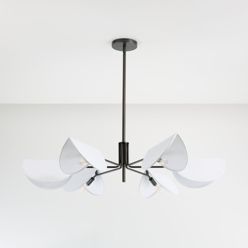 Bloem Linen Chandelier | Crate and Barrel | Crate & Barrel