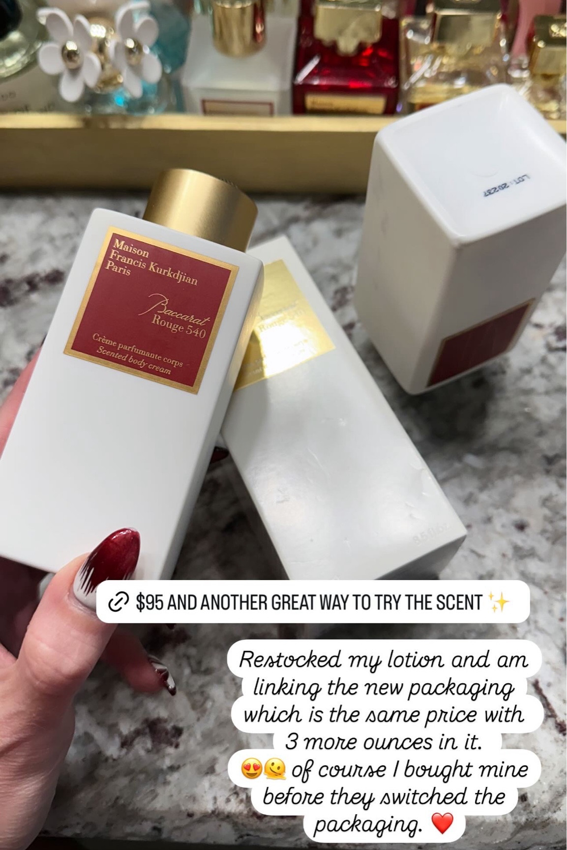 Baccarat lotion!! Under $100 another great way to try the scent before you commit to the fragrance. ❤️

#LTKHoliday #LTKFindsUnder100 #LTKGiftGuide