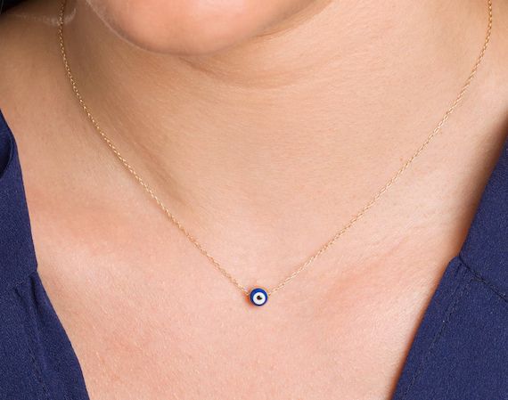 Evil Eye Necklace, Kabbalah Necklace, Protection Necklace, Bridesmaid Jewelry, Christmas Gift | Etsy (US)