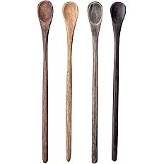 Karma Long Handle Tasting Spoons Set for Cooking - Kitchen Utensils - Wood - Set of 4 | Amazon (US)