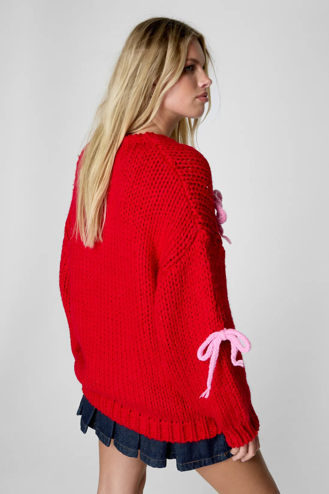 Jumpers & Cardigans | Chunky Bow Sweater | NastyGal | NastyGal UK