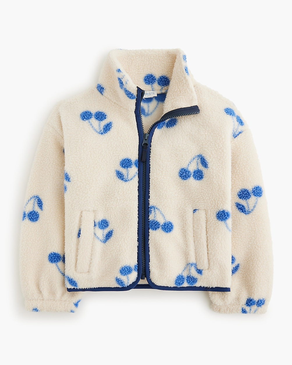 Girls' cherries sherpa full-zip | J.Crew Factory