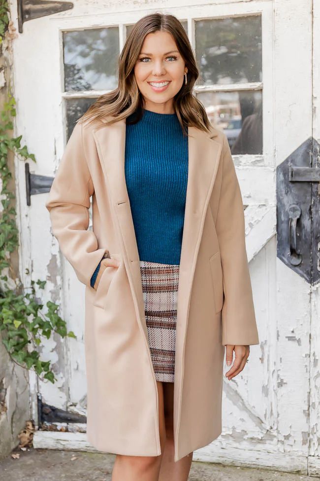 Cozy Love Camel Coat | Pink Lily