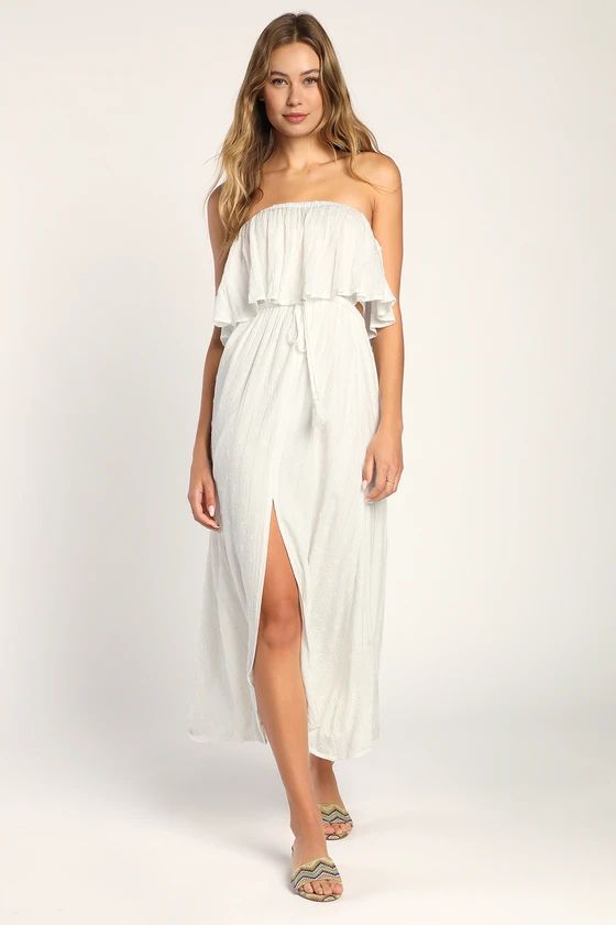 Made for Vacation White Strapless Maxi Dress | Lulus (US)