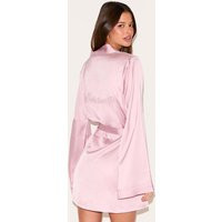 Dusty Pink Bridesmaid Satin Embroidered Robe | PrettyLittleThing US
