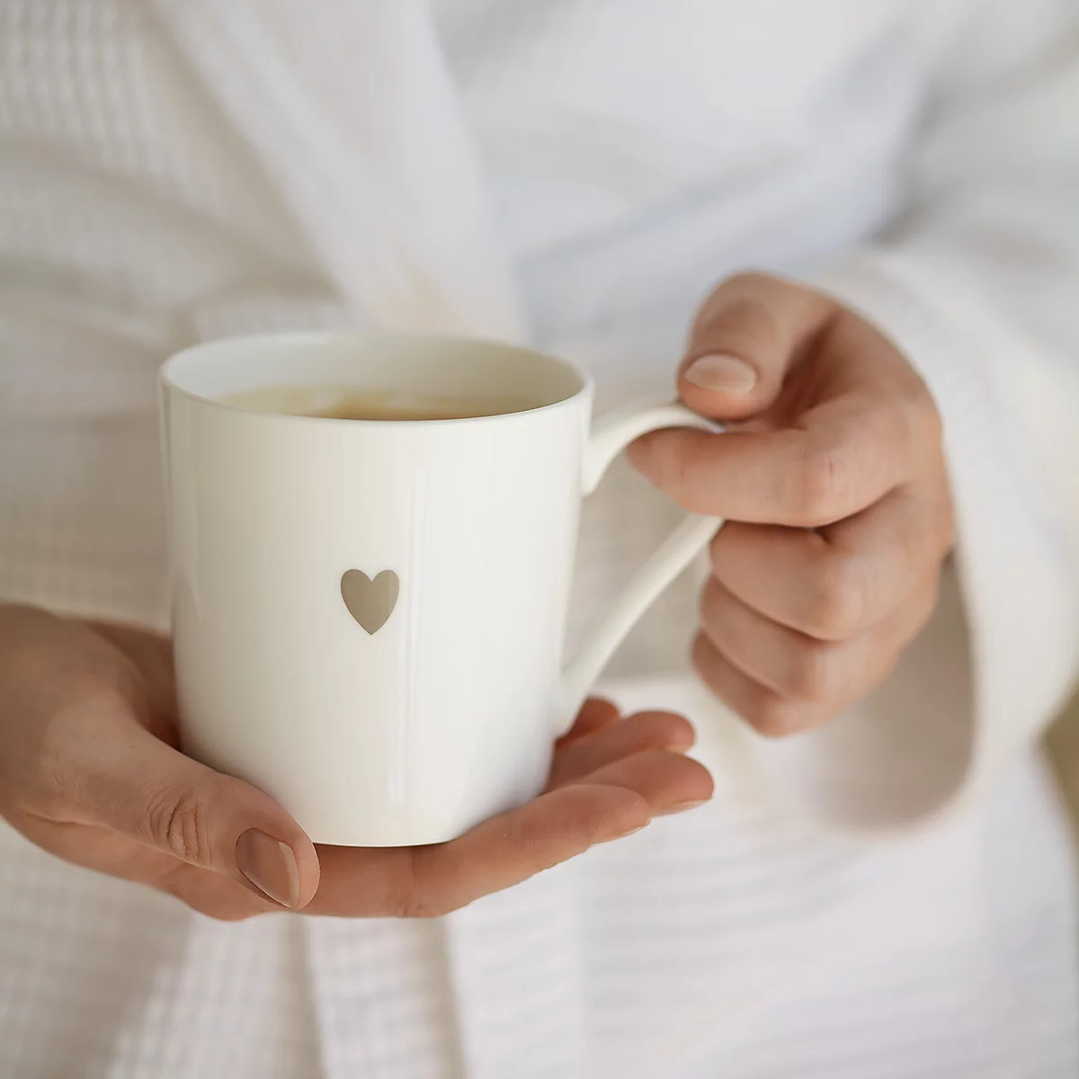 Bone China Heart Mug | The White Company (US & CA)