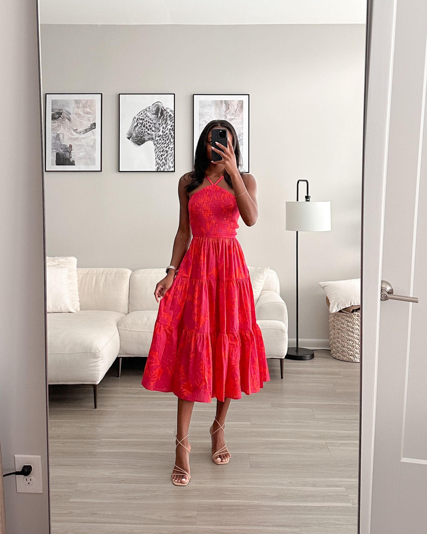 Pink floral dress, midi dress, wedding guest dress 

#LTKwedding #LTKunder100 #LTKSeasonal