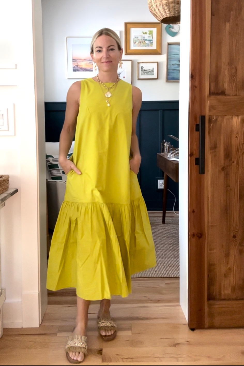 Found the perfect mumu for channeling your inner {chic} grandma this Summer + is SO good dressed up or down. 🌻🌻🌻

Wearing small + shoes also TTS

#LTKworkwear #LTKunder100 #LTKunder50