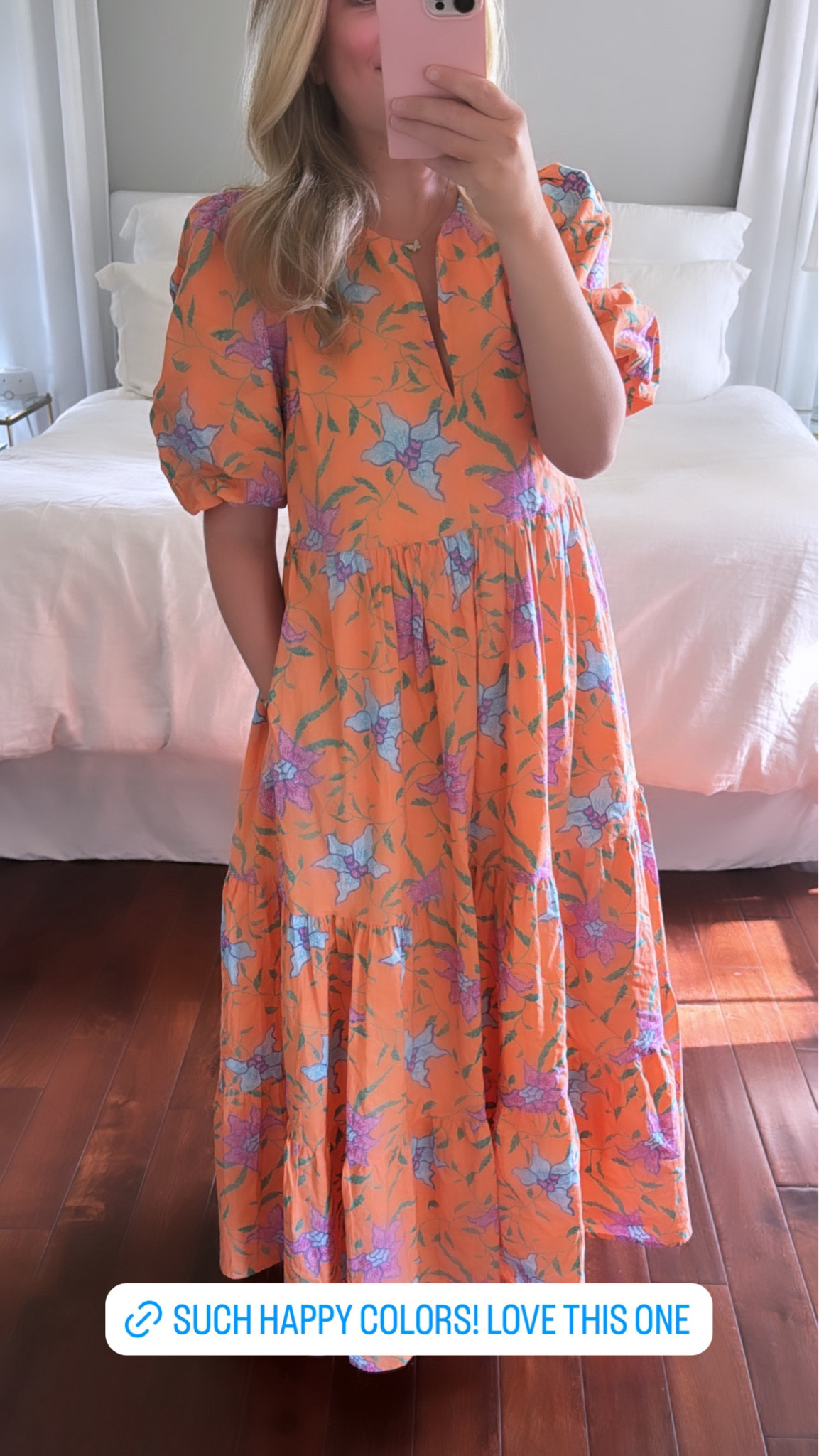 orange floral dress perfect vacation dress, brunch dress, shower dress! #under200 #tuckernuck 

#LTKTravel #LTKSeasonal