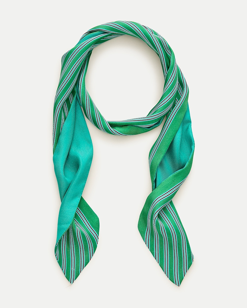 Skinny silk scarf in stripe | J. Crew US