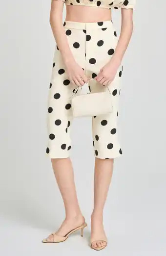 Annie Polka Dot Crop Stretch Cotton Top (Women) | Nordstrom | Nordstrom