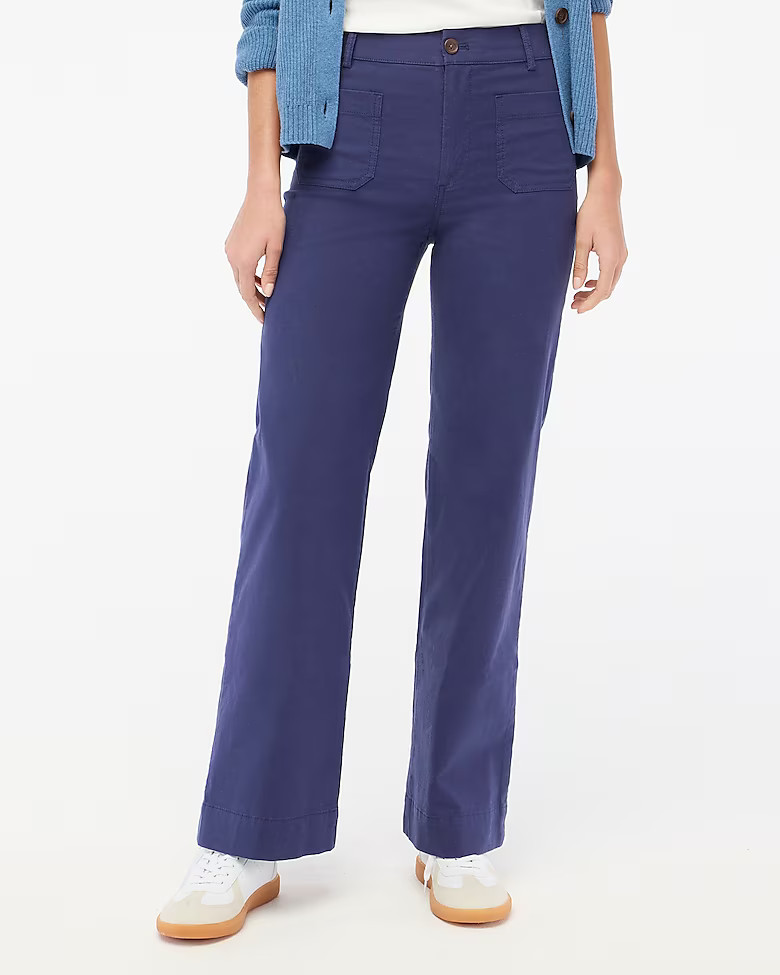 Lizzie high-rise patch-pocket wide-leg pant | J.Crew Factory