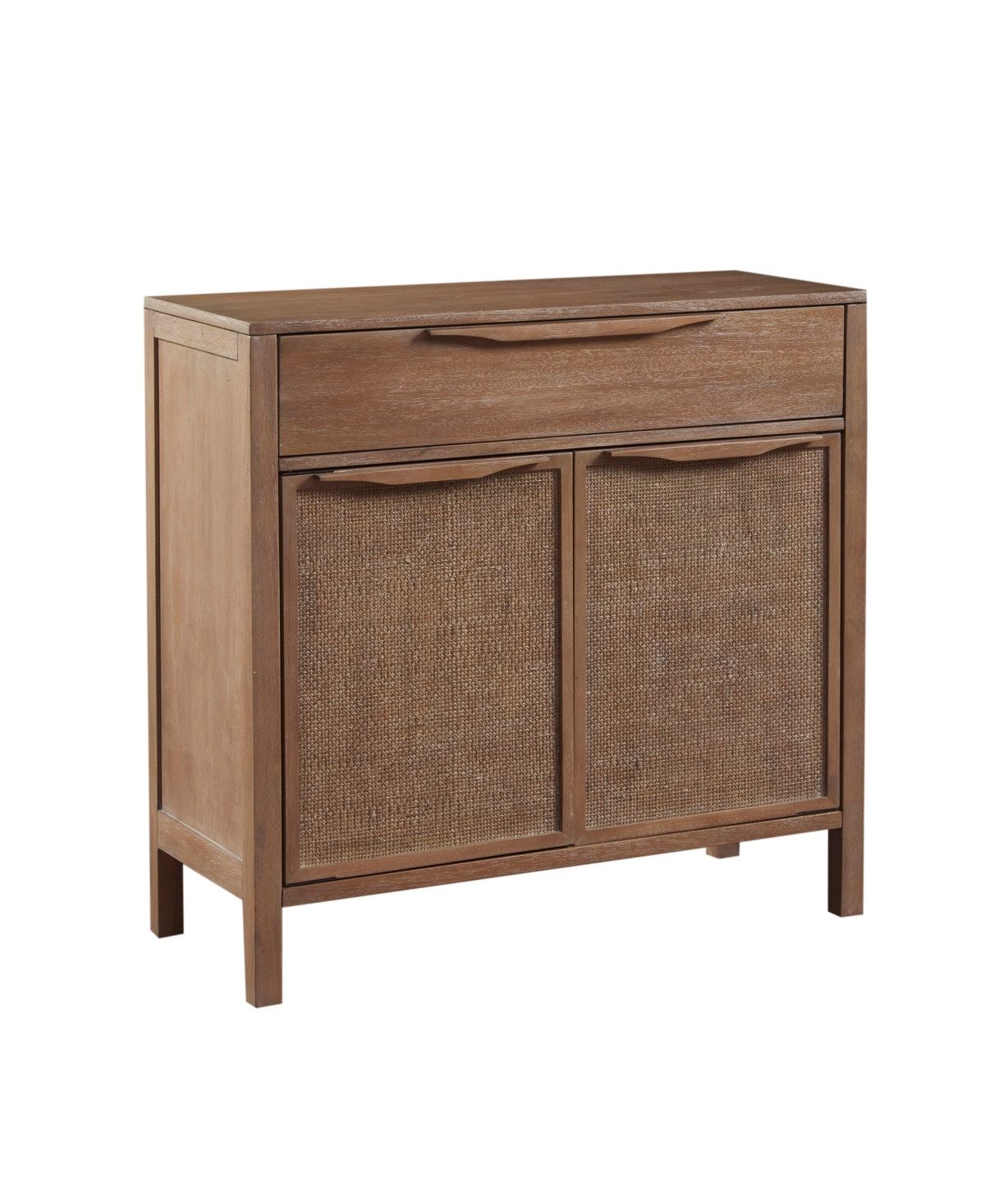 Madison Park Palisades 36"W Coastal 1 Drawer and 2 Door Storage Accent Chest with Cane Webbing Detailing - Natural | Macy's