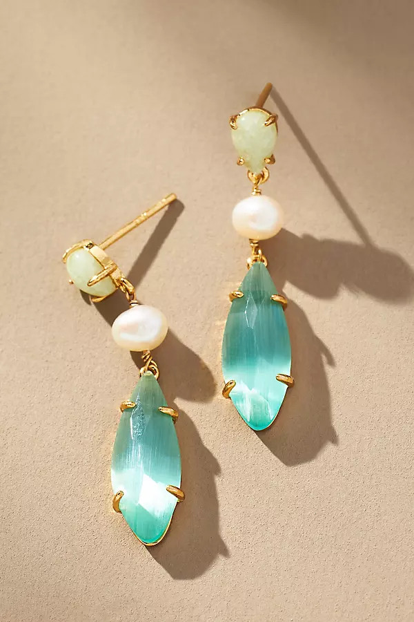 Stone Pearl Drop Earrings | Anthropologie (US)