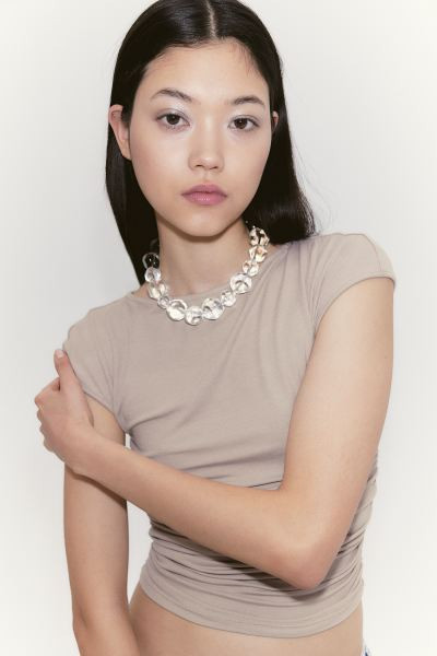 Gathered Cap-sleeved Top | H&M (US + CA)